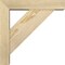 Ekena Millwork Traditional Block Rough Sawn Bracket w/ Offset Brace, Douglas Fir, 4"W x 14"D x 14"H BKT0402X14X14TRA05RDF - alternate 2